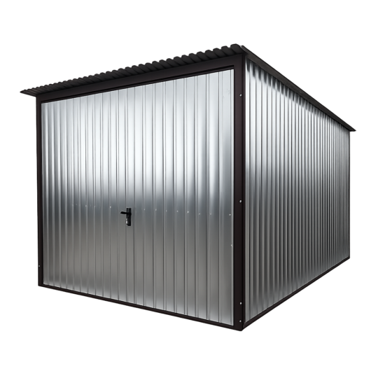 Garaż blaszany 3x5 brama uchylna