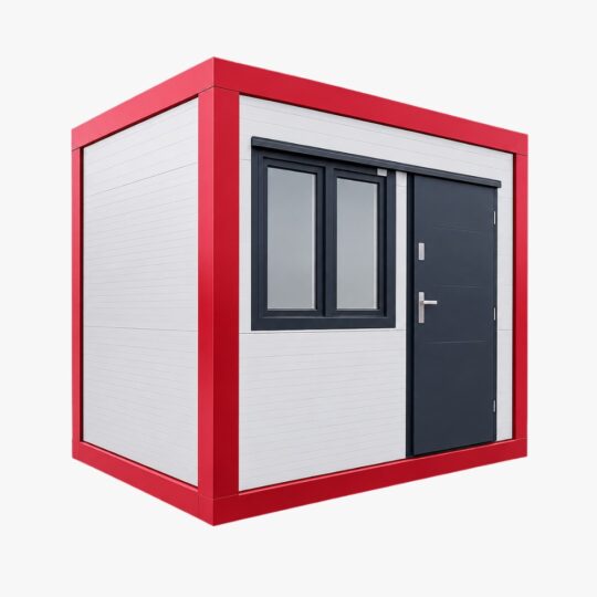 Pawilon 3x2 srebrny, obróbki czerwone