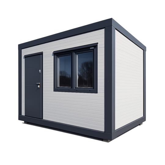 Pawilon 4x2,24 biały, obróbki grafitowe